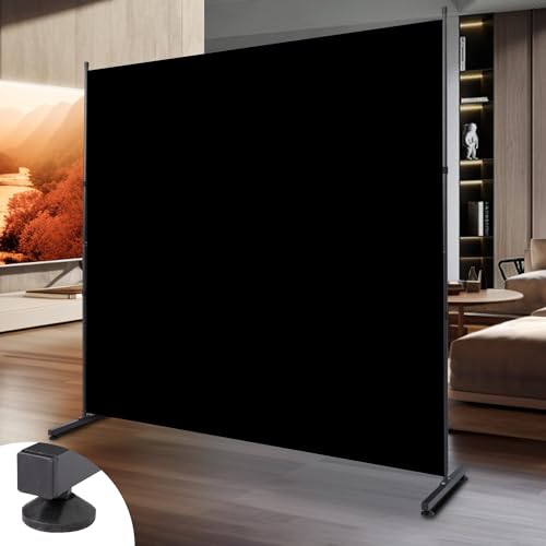 Room Divider 6FT Single Panel Privacy Screen, 71'' Wide Fabric Indoor Room Divider Wall Divider for Room Separation, Portable Room Partitions and Dividers Freestanding Temporary Wall Room Separators HOMSCREENER