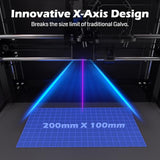 Genmitsu Kintix Laser Engraver 5W 5000mW, 90000mm/min Ultra Fast Galvo Laser with Auto-Lifting, 200x100mm Large Area for Jewelry, Metal, Wood, Compatible with LightBurn, APP Supported, Class 1 Safety Genmitsu