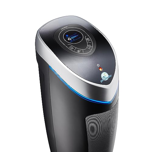 GermGuardian 5-In-1 HEPA Air Purifier for Home, Large Rooms Up To 915 Sq. Ft. with HEPA Pet Air Filter, UV-C Light & Odor Reduction, AC5250PT, 28" Tower, Black GermGuardian