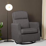 Delta Children Blair Slim Nursery Glider Swivel Rocker Chair, Charcoal Delta Children