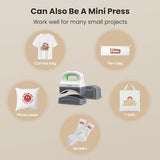 EENOUR Hat Press Machine, Mini Heat Press for Caps with 3 Heating Levels & Auto-Off, Handheld Cap Easy Press with 3"×5.5" Arched Heating Plate for 6-8 Hat Size, 19-26 Girth EENOUR