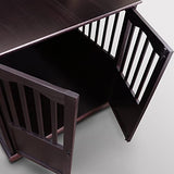 Casual Home Wooden Extra Large Pet Crate, End Table, Espresso Casual Home