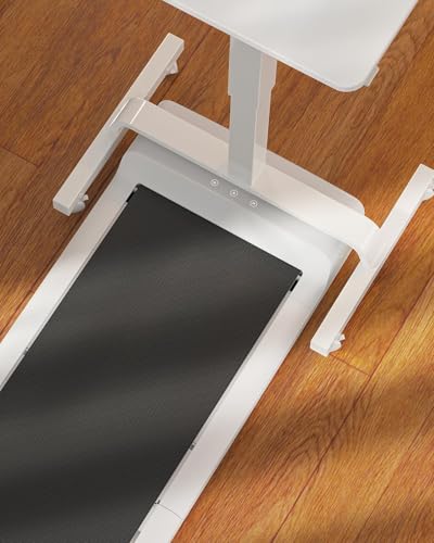 WALKINGDESK Height Adjustable Mobile Standing Desk with 360° Swivel Casters, 29"-45" Pneumatic Rolling Desk on Wheels, Perfect for Home Office, Bedroom, Living Room, White WALKINGDESK