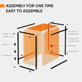 Monport Fiber Laser Engraver Enclosure, 720 * 470 * 800mm Integrated Acrylic Machine Cover, for Laser Isolation, Smoke Isolation, Noise Reduction, and Eye Protection Monport