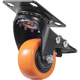VEVOR Caster Wheels, 2-inch Swivel Plate Casters, Set of 4, with Security Dual Locking No Noise PVC Wheels, Heavy Duty 150 lbs Load Capacity Per Caster, Non-Marking Wheels for Cart Furniture Workbench VEVOR