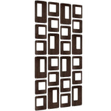 Thyle 4 Strings Mid Century Modern Room Decor Divider Brown Hanging Decorative Screen Century Elegance Decor Abstract Wall Sculpture Geometric Panels for Interior Living Room Home Bedroom Thyle