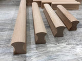 Tsnamay 6Pcs Unfinished Beech Wood Solid Furniture Pulls Handles,Unfinished Unpainted Paintable Wooden Handles Cupboard Closet Drawer Handle Tsnamay