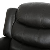Christopher Knight Home GDFStudio Great Deal Furniture Merit Black Leather Recliner/Glider Chair GDFStudio