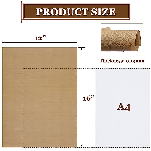 Selizo 20 Pack Teflon Sheet for Heat Press, Heat Transfer Press Cover Paper Heat Resistant Transfer Protector Mats for Cricut Iron HTV Vinyl, Sublimation, Baking and Craft selizo