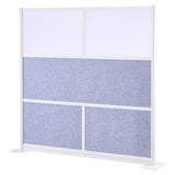 VEVOR Office Divider Privacy Partition, 1-Pack, 70" x 70" Modular Wall Room Divider, PET Workstation Cubicle Partition with Frosted Windows, Freestanding Privacy Panel Wall for Office Library VEVOR