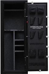 STEELWATER GUN SAFES New Improved E.M.P Proof, 16 Long Gun, 60 MInute Fire Protection, Auto LED LIghting, Dehumidifier, and Door Organizer kit, for Rifles, Pistols, and other valuables. AMEGS5922-EMP Steelwater Gun Safes