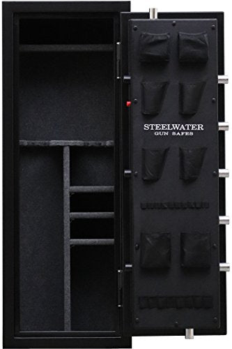 STEELWATER GUN SAFES New Improved E.M.P Proof, 16 Long Gun, 60 MInute Fire Protection, Auto LED LIghting, Dehumidifier, and Door Organizer kit, for Rifles, Pistols, and other valuables. AMEGS5922-EMP