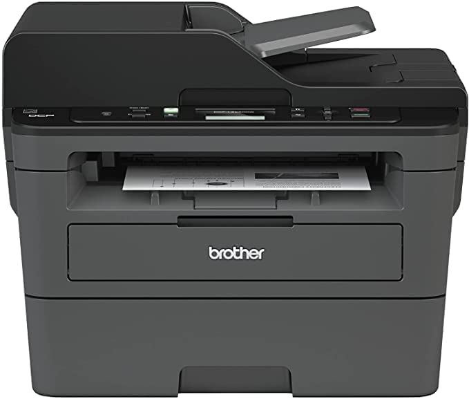 Brother DCP-L2550DW All-in-One Wireless Monochrome Laser Printer - Print Scan Copy - 2400 x 600 dpi, 36 ppm, 128MB Memory, 250-Sheet, 50-Sheet ADF, Auto 2-Sided Printing, Wulic Printer Cable Brother