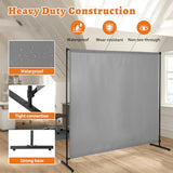 Room Divider Single Panel, 71''W x 71''H Height Adjustable Large Room Divider Panel for Office, Fabric Portable Privacy Screen Wall Divider for Room Separation, Freestanding Partition Separators JAUZVIL