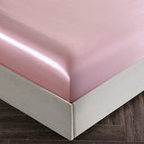 SiinvdaBZX 3Pcs Twin XL Sheets Set, Blush Pink Silky Satin Sheets Twin XL Bedding Set Ultra-Soft Extra Long Bed Sheets for College Dorm SiinvdaBZX