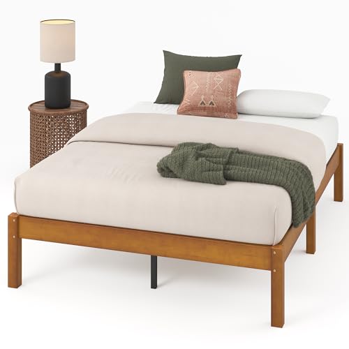 Zinus Ellie 14 Inch Sustainable Bamboo Platform Bed Frame - King Size, No Box Spring Needed - WoodArtSupply