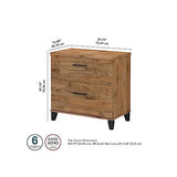 Bush Furniture Somerset 2-Drawer Lateral File Cabinet, Letter/Legal, Fresh Walnut, 30-inch (WC81380) Bush Business Furniture