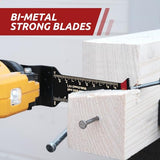 AMZWEI 30 Pcs Bi-Metal Oscillating Saw Blades, Professional Curved Edge Multitool Blades for Wood with Nails, Metal, Wood, Oscillating Tool Blades Compatible with Dewalt Milwaukee Bosch Worx Ryobi AMZWEI