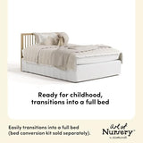 Storkcraft Casablanca Convertible Crib with Drawer and Toddler Guardrail (Driftwood) – GREENGUARD Gold Certified, Toddler Bed Conversion Kit Included, Fits Standard Crib Mattress, Crib with Storage