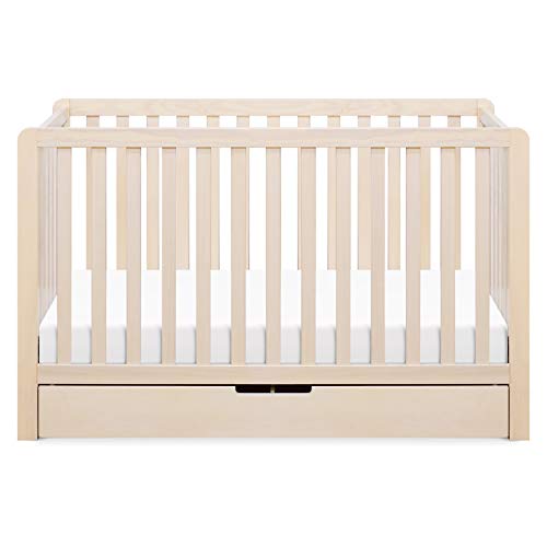 Carter's by DaVinci Colby 4-in-1 Convertible Crib with Trundle Drawer in Washed Natural, Greenguard Gold Certified, Undercrib Storage