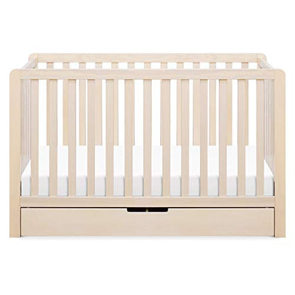 Carter's by DaVinci Colby 4-in-1 Convertible Crib with Trundle Drawer in Washed Natural, Greenguard Gold Certified, Undercrib Storage