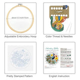 Louise Maelys Peacock Flower Embroidery Kits for Beginners,Cross Stitch Kit for Adults,DIY Needlepoint Kits Including Embroidery Hoop,Instruction and Threads