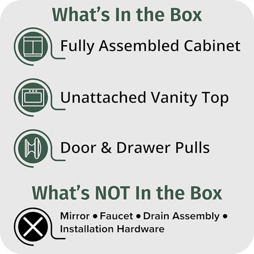 Spring Mill Cabinets Emlyn 72 Inch Double-Sink Bathroom Vanity with White Top, 2 Cabinets, 2 Drawers, 72.5" W x 18.75" D, Pearl Gray Spring Mill Cabinets