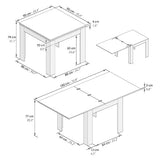 Mobili Fiver, Square extendable Dining Table, Eldorado, Rustic Wood, Made in Italy Mobili Fiver