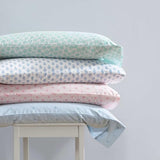 Laura Ashley - Queen Sheet Set, Crisp & Cool Sheets w/a Naturally Smooth Cotton Percale Feel, Deep Pocket, Bed Sheets with Matching Pillowcases & Fitted Sheet (Francesca Blue) Laura Ashley
