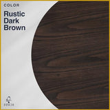 Finch Alfred Round Solid Wood Rustic Dining Table for Farmhouse Kitchen Room Decor, Wooden Trestle Pedestal Base, 46.5" Wide Circular Tabletop, Distressed Dark Brown Finch