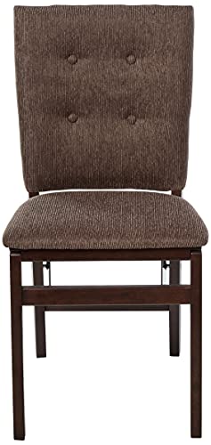 MECO STAKMORE Parson’s Folding Chair Espresso Finish, 20.25D x 17.5W x 33.875H in (Set of 2) MECO