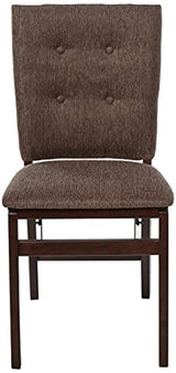 MECO STAKMORE Parson’s Folding Chair Espresso Finish, 20.25D x 17.5W x 33.875H in (Set of 2) MECO