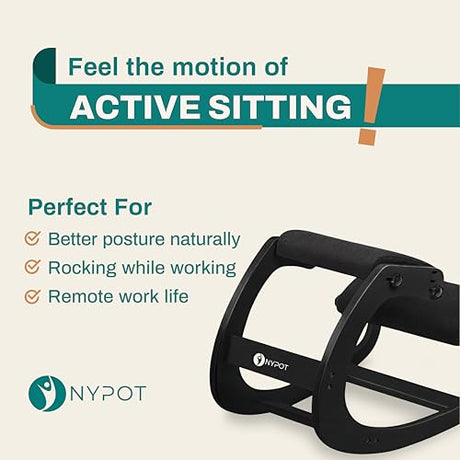 NYPOT Ergonomic Kneeling Chair with Adjustable Seats - Knee Chair for Posture Correction & Kneel Rocking Stool for Desk - Back Pain Relief for Home and Office, Supports 250 pounds - 5 Years Warranty NYPOT