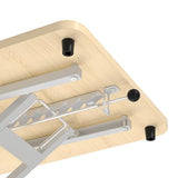 Decoholic Light Wood Small Single 24 inch Scissors Lift Keyboard and Mouse Riser ,Height Adjustable Standing Desk Converter,for Ergonomic Sit Stand Workstations (24 inch NW) Decoholic