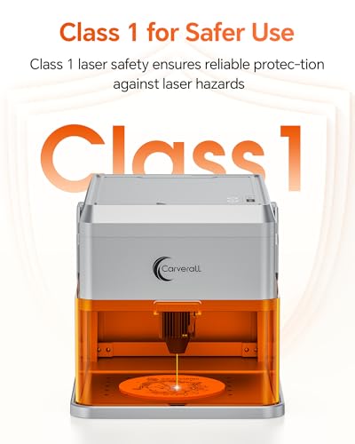 Carverall A1 Pro 10W Mini Laser Engraver with Camera, Portable Laser Engraver and Cutter Desktop Lazer Engraving Machine for Wood Leather Painted Metal Glass, Home DIY, Small Business, Class 1 Carverall