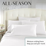 Danjor Linens Twin Bunk Bed Sheets w/ 2 Pillowcases, Lightweight Brushed Microfiber Deep Pockets, 4 Piece Fitted Bedding Sets, White Danjor Linens