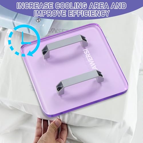 HTV Cooling Block for T Shirt,Portable Heat Press Cooing Tool Without Moving,10" x 10"-Cooling Fast & Distribute Heat Evenly,Accessories for Sublimation,Iron on Vinyl,DTF Film,Heat Transfer Projects HAWERSI