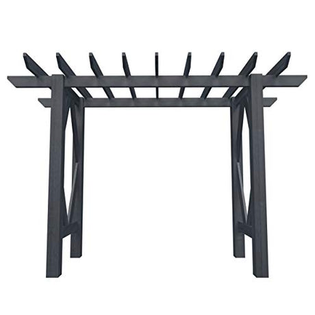 Vita Summerwood Craftsman Cedar Arbor, 91 inch x 40 inch x 85 inch, Opening Width 78.5 inches, Charcoal, FSC, Wood, Garden Décor Shade Arch, VA68895 Vita