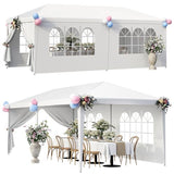 LEMY 10 X 20 Outdoor Wedding Party Tent Camping Shelter Gazebo Canopy with Removable Sidewalls Easy Set Gazebo BBQ Pavilion Canopy Cater Events LEMY