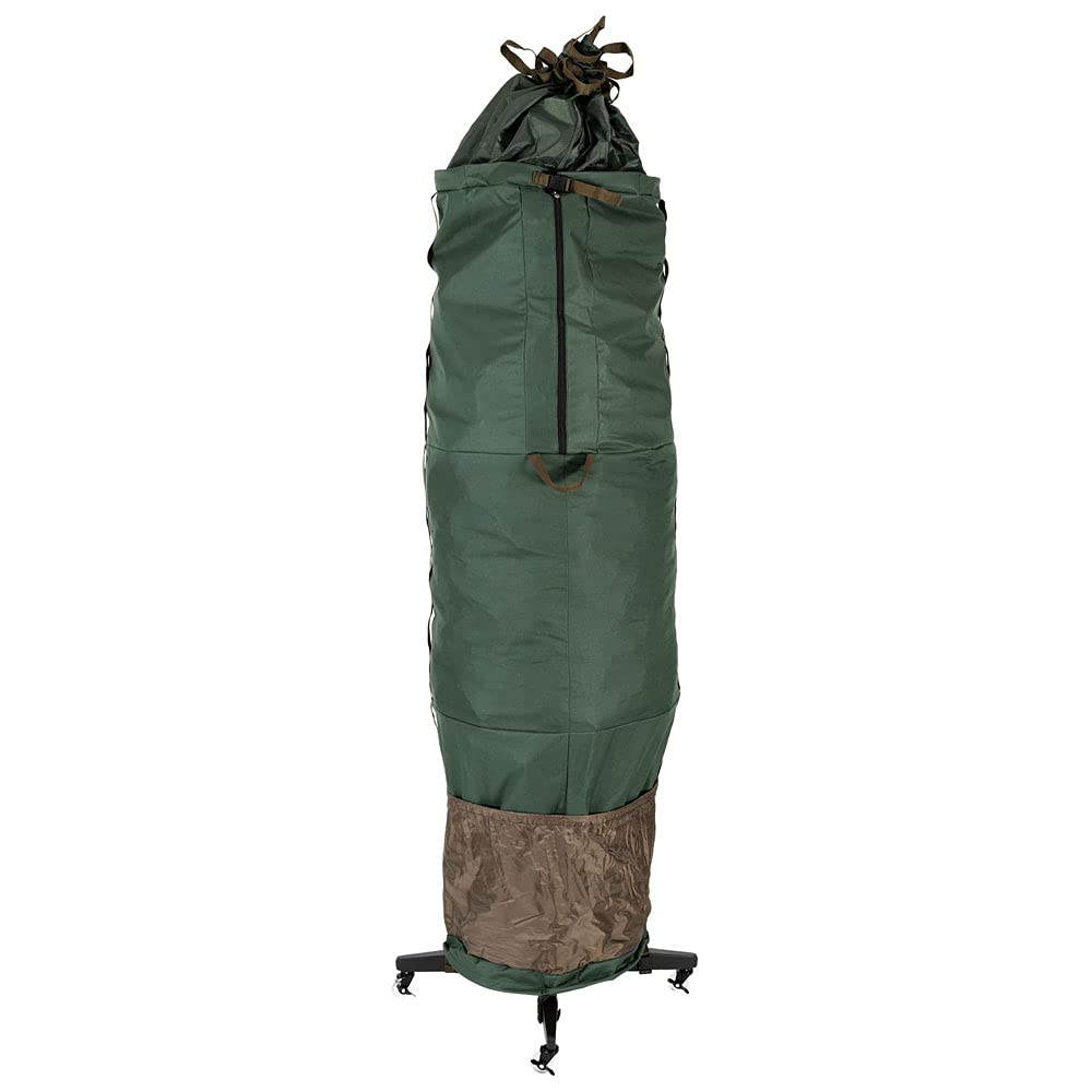 [Upright Tree Storage Bag] - Christmas Tree Storage Bag | Hold Artificial Trees up to 7.5 Feet Tall - Keep Your Fake Tree Assembled | Includes Rolling Tree Stand (7.5' - Medium) TreeKeeper