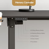 ONBRILL L Shaped Standing Desk, 63x43 Inches Electric L Stand Up Desk with 4 Legs, Dual Motor and Memory Controller, Adjustable Height from 28-46 Inches for Home and Computer Workstation, Black ONBRILL