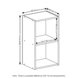 Furinno Luder Bookcase / Book / Storage, 2-Tier Cube, White Furinno
