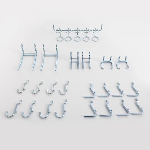 Seville Classics UltraHD® 2-Piece Pegboard Set w/ 23 Piece Hook Assortment, 24" W x 24" D, Granite Seville Classics