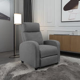 JUMMICO Recliner Chair Adjustable Home Theater Single Recliner Sofa Furniture with Thick Seat Cushion and Backrest Modern Living Room Recliners (Fabric, Aurora Grey) JUMMICO