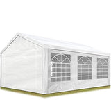 TOOLPORT Party Tent 13x20 ft Canopy PE 350 N Tarpaulin 100% Waterproof White Garden Tent TOOLPORT