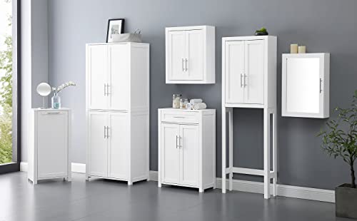 Crosley Furniture Savannah Tall Pantry, White - WoodArtSupply