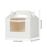 PYD Life 10 Pack Sublimation Gift Boxes Blanks 5.9" x 5.9" x H 6.3" with Clear PET Window Built-In Handle Matte White for Party Favors,Birthday,Christmas,Holidays Gifts Wrapping Packing PYD Life