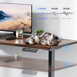 ZTTEN Dual Motor Electric Standing Desk Frame - 300 lbs Heavy Duty, 3 Memory Height Presets - Sit Stand Desk Frame, Computer Height Adjustable Desk Legs & Base for 43.3"–63" Desktop, Black Frame Only ZTTEN