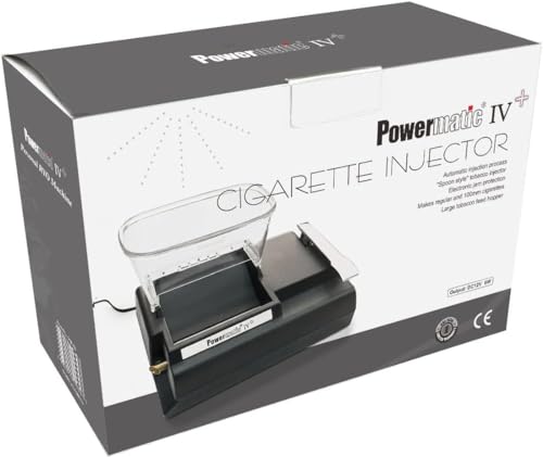 Powermatic 4+ Electric Cigarette Injector Machine Bundle with FESS Assorted Design Tray and 1 Pack of Case - WoodArtSupply