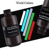 ELEGOO Water Washable 3D Printer Resin, Rapid Resin 405nm LCD UV-Curing Standard Photopolymer Resin for LCD 3D Printer Grey 1000G ELEGOO